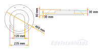 Steckplatte SPR-40-8 - LuxTek Performance rund, Kranplatte, Abstützplatte